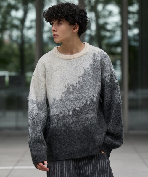MOHAIR LIKE ABSTRACT KNIT/モヘアライクアブストラクトニット