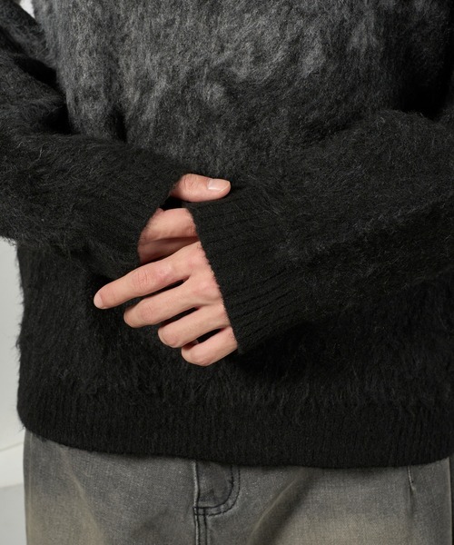 kutir(クティール)の「MOHAIR LIKE ABSTRACT KNIT/モヘアライクアブストラクトニット(ニット/セーター・メンズ・ライトグレー/ブラウン/ブラック・LARGE/MEDIUM)」の13枚目の写真