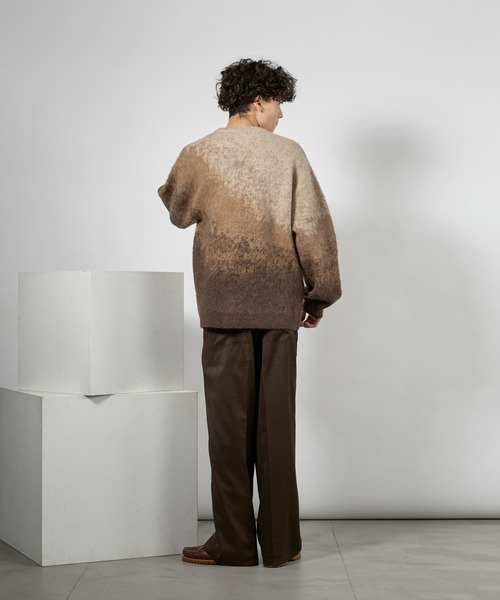 kutir(クティール)の「MOHAIR LIKE ABSTRACT KNIT/モヘアライクアブストラクトニット(ニット/セーター・メンズ・ライトグレー/ブラウン/ブラック・LARGE/MEDIUM)」の19枚目の写真
