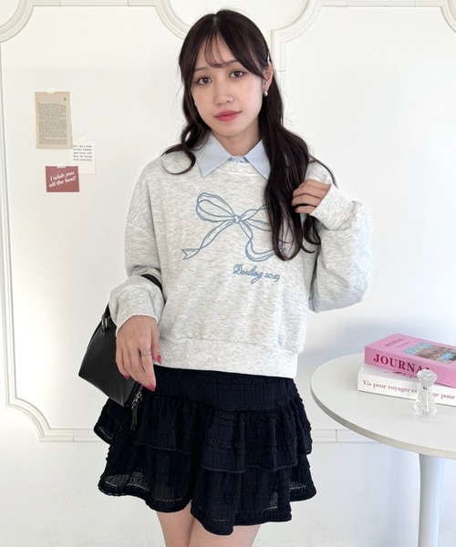 Loueme（ルエム）の「【5色展開】ホイップレースフリルミニスカパン（スカート・レディース・アイボリー/ピンク/ブラック/ホワイト/ライトブルー・FREE）」の16枚目の写真