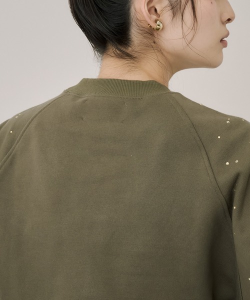 UNITED TOKYO(ユナイテッドトウキョウ)の「ラインストーンショートプルオーバー|ウォッシャブル/春服(スウェット・レディース・ブラック/グリーン・FREE)」の19枚目の写真