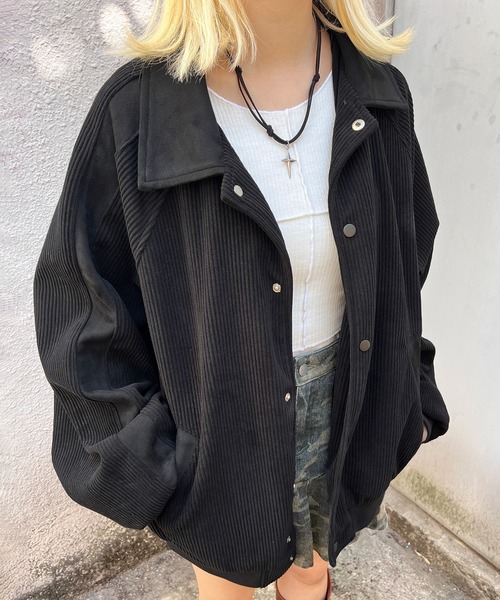 Figments(フィグメンツ)の「襟付きブルゾン(ブルゾン・レディース・ブラック/ベージュ・FREE)」の7枚目の写真