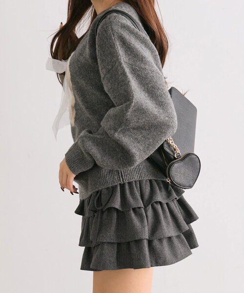 OLIVE des OLIVE（オリーブデオリーブ）の「アソートジャガードニット（ニット/セーター・レディース・チャコールグレー/ピンク/アイボリー/ブラック・FREE）」の11枚目の写真