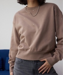 AZUL by moussy | ラインストーンウラケトップス(スウェット)