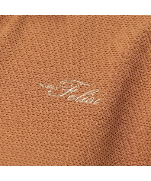 Felisi Golf（フェリージゴルフ）の「レディース｜Felisi Golf（フェリージ ゴルフ） ポロシャツ WS BASIC EMB POLO（ポロシャツ・レディース・ホワイト/ピンク/ブラウン・SMALL/MEDIUM）」の6枚目の写真