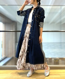 Q | デニムロングジャケット(デニムジャケット)