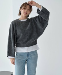 ワイドスリーブドルマンニット