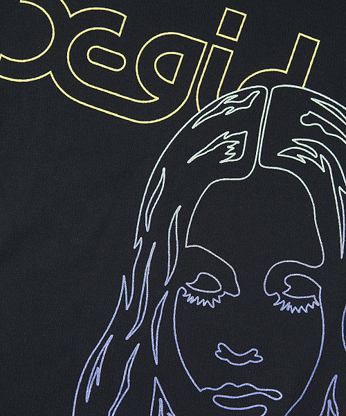 X-girl（エックスガール）の「FACE S/S BIG TEE（Tシャツ/カットソー・レディース・ホワイト/ブラック/ピンク/ネイビー・ONE SIZE）」の6枚目の写真