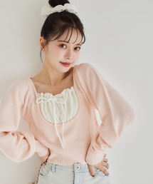 one after another NICE CLAUP | レイヤードドッキングニット(ニット/セーター)