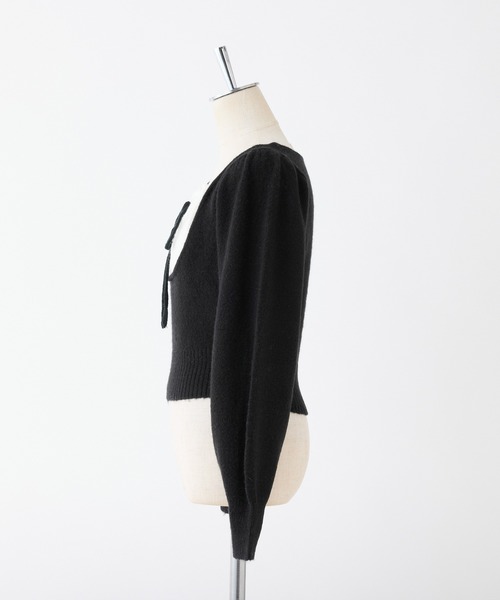 one after another NICE CLAUP(ワンアフターアナザーナイスクラップ)の「レイヤードドッキングニット(ニット/セーター・レディース・ブラック/杢グレー/オフホワイト/ピンク・FREE)」の10枚目の写真