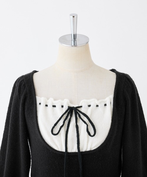 セール】レイヤードドッキングニット（ニット/セーター）｜one after