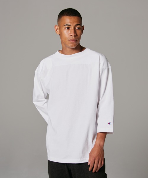 Champion(チャンピオン)の「【Champion/チャンピオン】メンズ MADE IN USA ティーテンイレブン ラグラン3/4スリーブフットボールTシャツ(Tシャツ/カットソー・メンズ・ホワイト/ネイビー/ブラック・X-LARGE/LARGE/MEDIUM/SMALL)」の1枚目の写真