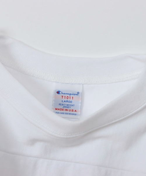 Champion(チャンピオン)の「【Champion/チャンピオン】メンズ MADE IN USA ティーテンイレブン ラグラン3/4スリーブフットボールTシャツ(Tシャツ/カットソー・メンズ・ホワイト/ネイビー/ブラック・X-LARGE/LARGE/MEDIUM/SMALL)」の6枚目の写真
