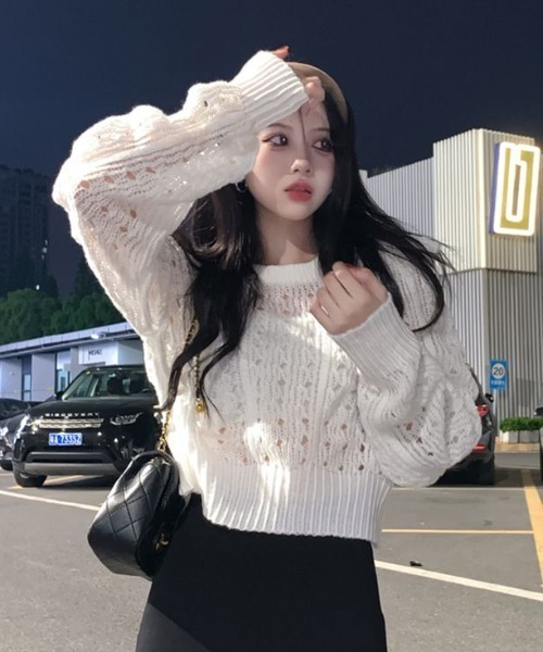 セール】新色追加/パワショルポップニット（ニット/セーター）｜GEMEDA