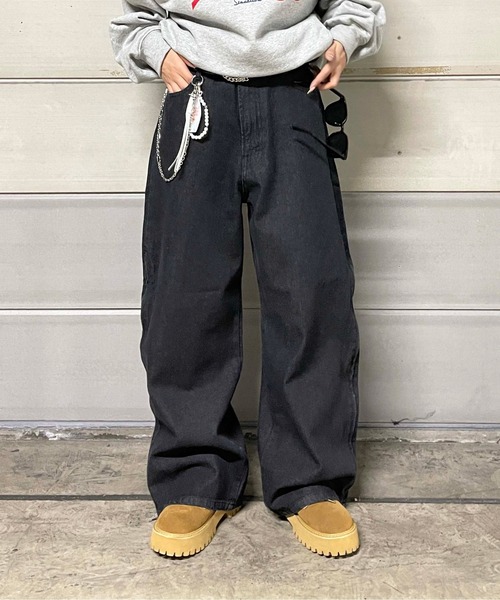 sedacle(セダクル)の「ザイドファスナードッキングデニム(デニムパンツ・メンズ・ブルー/ブラック・LARGE/MEDIUM/SMALL)」の4枚目の写真