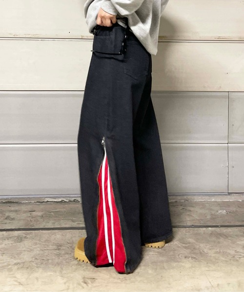 sedacle(セダクル)の「ザイドファスナードッキングデニム(デニムパンツ・メンズ・ブルー/ブラック・LARGE/MEDIUM/SMALL)」の7枚目の写真