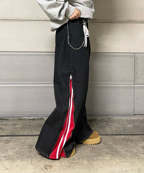 sedacle(セダクル)の「ザイドファスナードッキングデニム(デニムパンツ・メンズ・ブルー/ブラック・LARGE/MEDIUM/SMALL)」の8枚目の写真