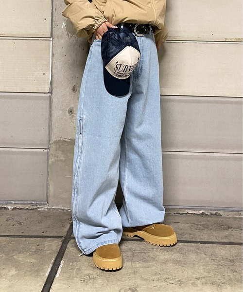 sedacle(セダクル)の「ザイドファスナードッキングデニム(デニムパンツ・メンズ・ブルー/ブラック・LARGE/MEDIUM/SMALL)」の18枚目の写真