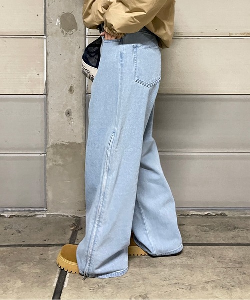sedacle(セダクル)の「ザイドファスナードッキングデニム(デニムパンツ・メンズ・ブルー/ブラック・LARGE/MEDIUM/SMALL)」の19枚目の写真