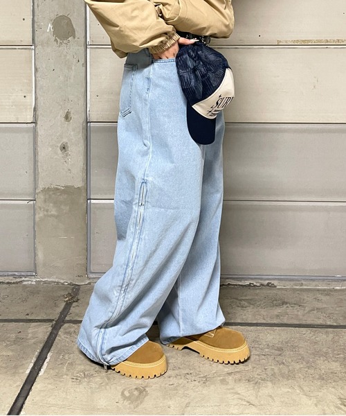 sedacle(セダクル)の「ザイドファスナードッキングデニム(デニムパンツ・メンズ・ブルー/ブラック・LARGE/MEDIUM/SMALL)」の21枚目の写真