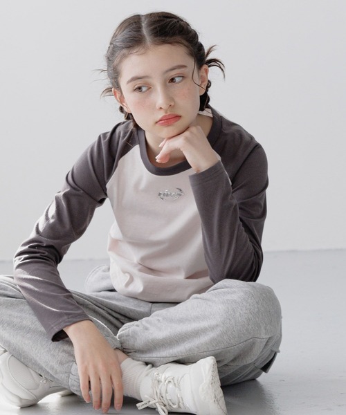 GLOBAL WORK(グローバルワーク)の「ヘビロッTEEチビ長袖/311633(Tシャツ/カットソー・キッズ・ホワイト系8/ホワイト系5/ピンク・140cm/130cm/150cm/160cm)」の15枚目の写真