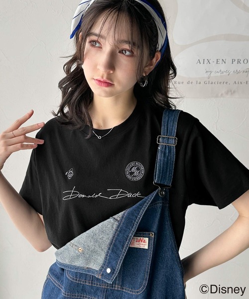 classicalelf(クラシカルエルフ)の「大人女子必見! 綿100%「ディズニー」サイン風刺繍Tシャツ(半袖)(Tシャツ/カットソー・レディース・ブラック系5/ホワイト系1/ホワイト系2/ブラック系2/ブラック系4/ベージュ系1/ホワイト系3/ホワイト系5/ベージュ系3/ベージュ系4/ベージュ系5/ブラック系1/ブラック系3/ホワイト系4/ベージュ系2・LARGE/MEDIUM/SMALL/X-LARGE)」の8枚目の写真