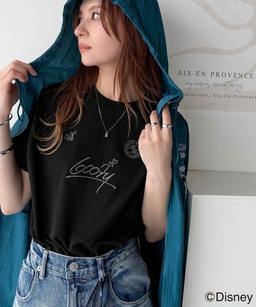 classicalelf(クラシカルエルフ)の「大人女子必見! 綿100%「ディズニー」サイン風刺繍Tシャツ(半袖)(Tシャツ/カットソー・レディース・ブラック系5/ホワイト系1/ホワイト系2/ブラック系2/ブラック系4/ベージュ系1/ホワイト系3/ホワイト系5/ベージュ系3/ベージュ系4/ベージュ系5/ブラック系1/ブラック系3/ホワイト系4/ベージュ系2・LARGE/MEDIUM/SMALL/X-LARGE)」の9枚目の写真