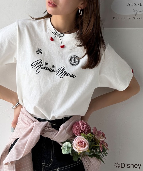 classicalelf(クラシカルエルフ)の「大人女子必見! 綿100%「ディズニー」サイン風刺繍Tシャツ(半袖)(Tシャツ/カットソー・レディース・ブラック系5/ホワイト系1/ホワイト系2/ブラック系2/ブラック系4/ベージュ系1/ホワイト系3/ホワイト系5/ベージュ系3/ベージュ系4/ベージュ系5/ブラック系1/ブラック系3/ホワイト系4/ベージュ系2・LARGE/MEDIUM/SMALL/X-LARGE)」の22枚目の写真