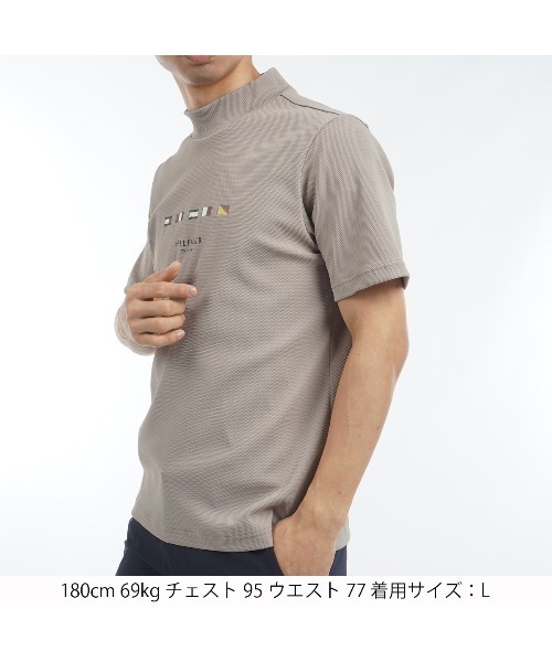 TOMMY HILFIGER GOLF（トミー ヒルフィガー ゴルフ）の「ﾏﾙﾁﾌﾗｯｸﾞ 半袖ﾓｯｸﾈｯｸｼｬﾂ（その他トップス・メンズ・ホワイト/ブルー/ネイビー/サンドベージュ・3L/LL/M/L）」の8枚目の写真