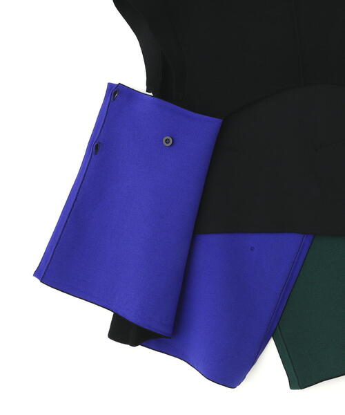 セール】UN3D./アンスリード/MULTICOLOR 2WAY CAPE VEST/マルチ