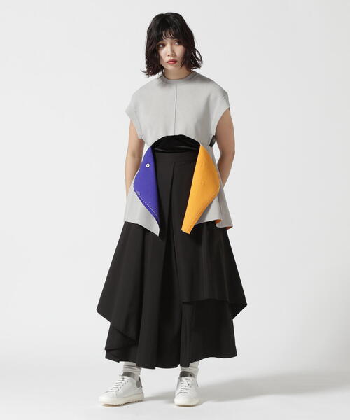 セール】UN3D./アンスリード/MULTICOLOR 2WAY CAPE VEST/マルチ