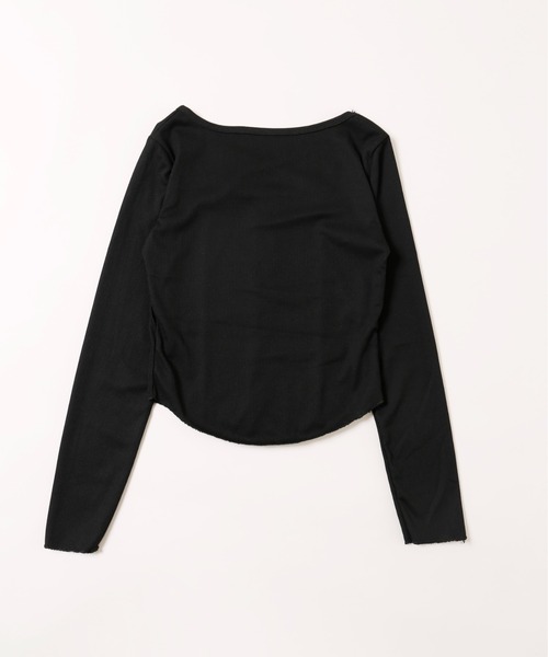 PHILLY（フィリー）の「【PHILLY】クロスデザインフェイクカーデトップス（Tシャツ/カットソー・レディース・ブラック/グレー/ホワイト・FREE）」の12枚目の写真