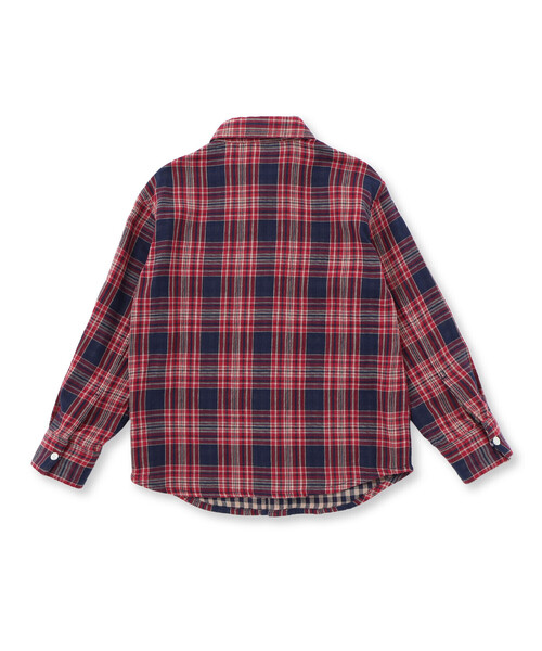WASK（ワスク）の「チェック柄リバーシブルガーゼシャツ(100~160cm)（シャツ/ブラウス・キッズ・ネイビー・140cm/150cm/160cm/120cm/130cm）」の11枚目の写真