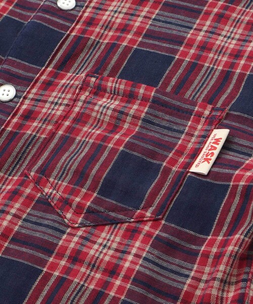 WASK（ワスク）の「チェック柄リバーシブルガーゼシャツ(100~160cm)（シャツ/ブラウス・キッズ・ネイビー・140cm/150cm/160cm/120cm/130cm）」の15枚目の写真