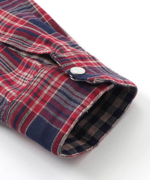 WASK（ワスク）の「チェック柄リバーシブルガーゼシャツ(100~160cm)（シャツ/ブラウス・キッズ・ネイビー・140cm/150cm/160cm/120cm/130cm）」の16枚目の写真