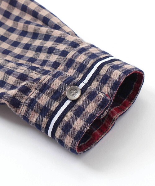 WASK（ワスク）の「チェック柄リバーシブルガーゼシャツ(100~160cm)（シャツ/ブラウス・キッズ・ネイビー・140cm/150cm/160cm/120cm/130cm）」の21枚目の写真