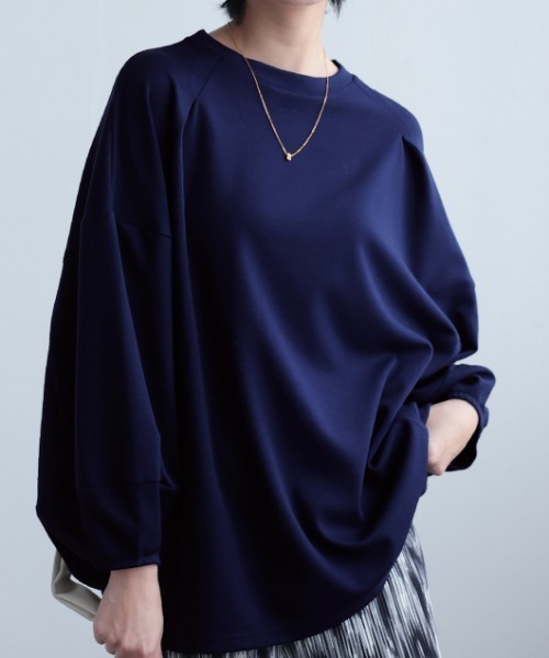 aquagarage（アクアガレージ）の「バルーン袖カットソー（Tシャツ/カットソー・レディース・ブラック/グレー/ネイビー/ホワイト/ライトグリーン・FREE）」の7枚目の写真