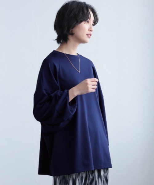 aquagarage（アクアガレージ）の「バルーン袖カットソー（Tシャツ/カットソー・レディース・ブラック/グレー/ネイビー/ホワイト/ライトグリーン・FREE）」の8枚目の写真