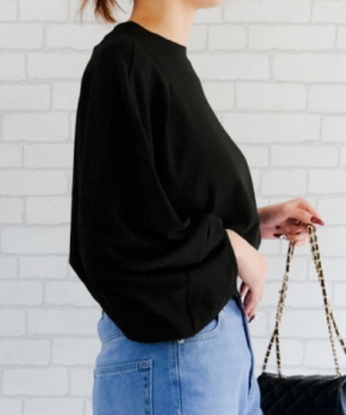 aquagarage（アクアガレージ）の「バルーン袖カットソー（Tシャツ/カットソー・レディース・ブラック/グレー/ネイビー/ホワイト/ライトグリーン・FREE）」の13枚目の写真