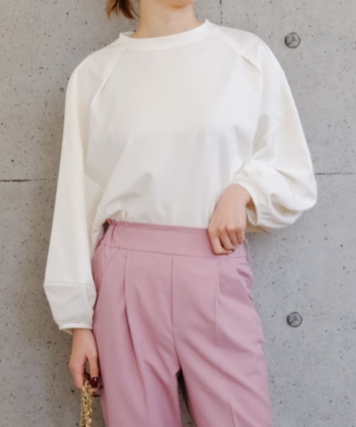 aquagarage（アクアガレージ）の「バルーン袖カットソー（Tシャツ/カットソー・レディース・ブラック/グレー/ネイビー/ホワイト/ライトグリーン・FREE）」の16枚目の写真