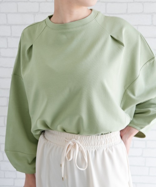 aquagarage（アクアガレージ）の「バルーン袖カットソー（Tシャツ/カットソー・レディース・ブラック/グレー/ネイビー/ホワイト/ライトグリーン・FREE）」の17枚目の写真