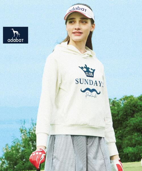 adabat（アダバット）の「【新レーベル ADABAT NAVY】ライトダンボールフーディー（パーカー・レディース・グレー/ホワイト系/ネイビー・42/40/38）」の2枚目の写真