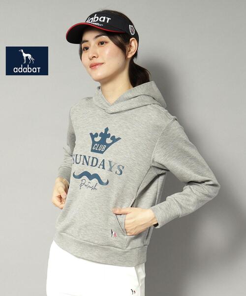 adabat（アダバット）の「【新レーベル ADABAT NAVY】ライトダンボールフーディー（パーカー・レディース・グレー/ホワイト系/ネイビー・42/40/38）」の3枚目の写真