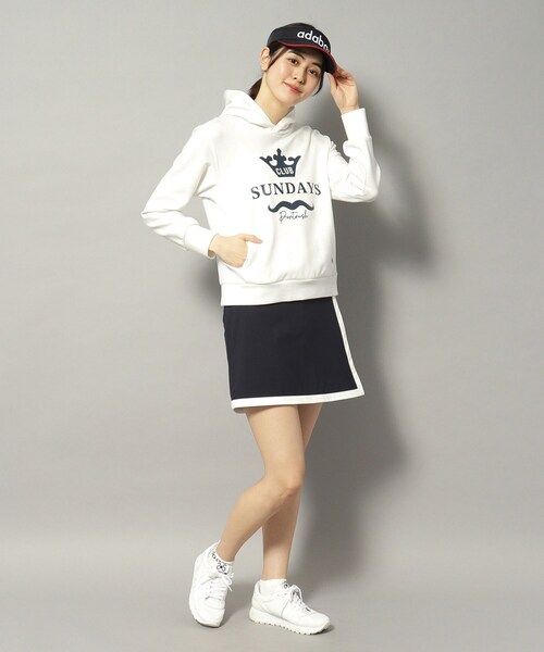 adabat（アダバット）の「【新レーベル ADABAT NAVY】ライトダンボールフーディー（パーカー・レディース・グレー/ホワイト系/ネイビー・42/40/38）」の10枚目の写真