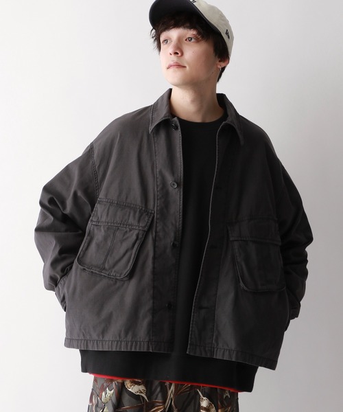 RAGEBLUE(レイジブルー)の「ヴィンテージライク/ミリタリーファティーグショートジャケット(ミリタリージャケット・メンズ・ブラック/カーキ・MEDIUM/LARGE)」の5枚目の写真