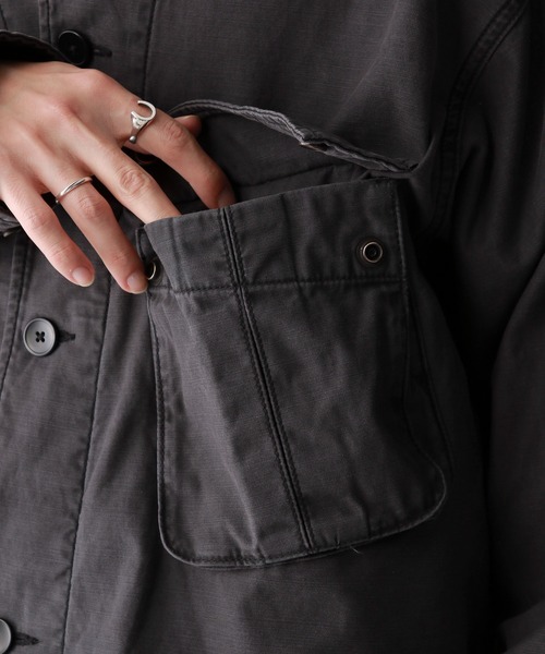 RAGEBLUE(レイジブルー)の「ヴィンテージライク/ミリタリーファティーグショートジャケット(ミリタリージャケット・メンズ・ブラック/カーキ・MEDIUM/LARGE)」の18枚目の写真