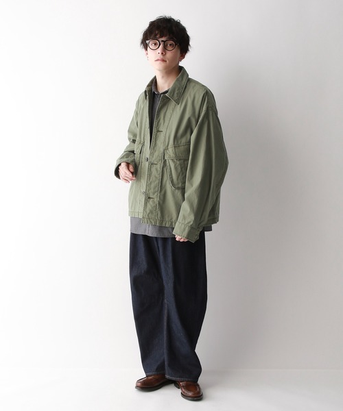 RAGEBLUE(レイジブルー)の「ヴィンテージライク/ミリタリーファティーグショートジャケット(ミリタリージャケット・メンズ・ブラック/カーキ・MEDIUM/LARGE)」の6枚目の写真