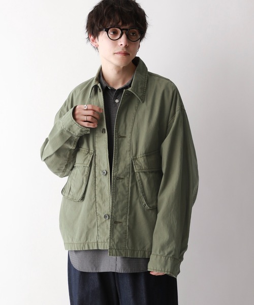 RAGEBLUE(レイジブルー)の「ヴィンテージライク/ミリタリーファティーグショートジャケット(ミリタリージャケット・メンズ・ブラック/カーキ・MEDIUM/LARGE)」の7枚目の写真