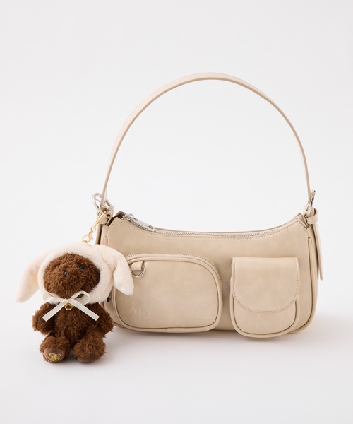 one after another NICE CLAUP（ワンアフターアナザーナイスクラップ）の「うさ耳クマぬいぐるみチャーム（チャーム・レディース・アイボリー/ブラウン・FREE）」の19枚目の写真