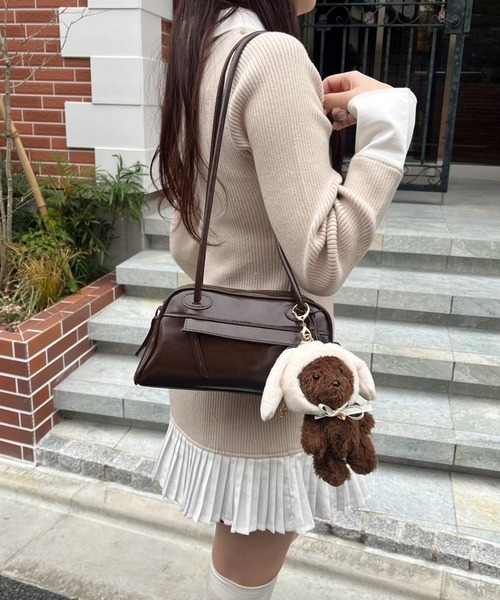 one after another NICE CLAUP（ワンアフターアナザーナイスクラップ）の「うさ耳クマぬいぐるみチャーム（チャーム・レディース・アイボリー/ブラウン・FREE）」の11枚目の写真